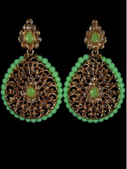 Reverse Ad Earrings With Meenakari Work